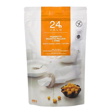 valo24_pellava_tyrni VALO24h paahdettu rouhittu pellava + tyrni 300g